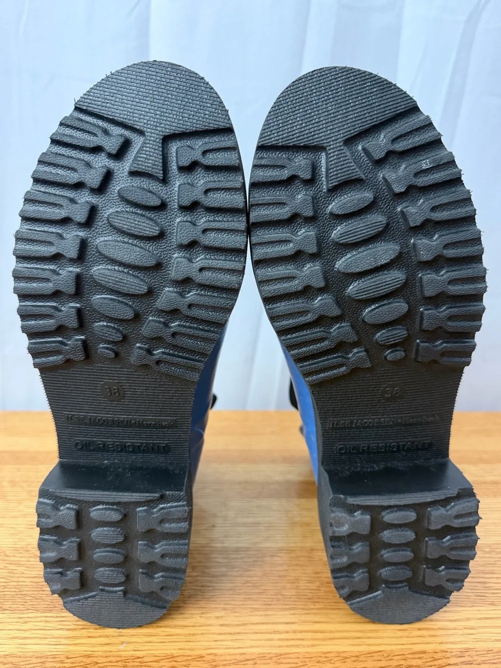 NWT Ilse Jacobsen Blue Rub 47 Short Waterproof Rain Boots Womens Size 38/8